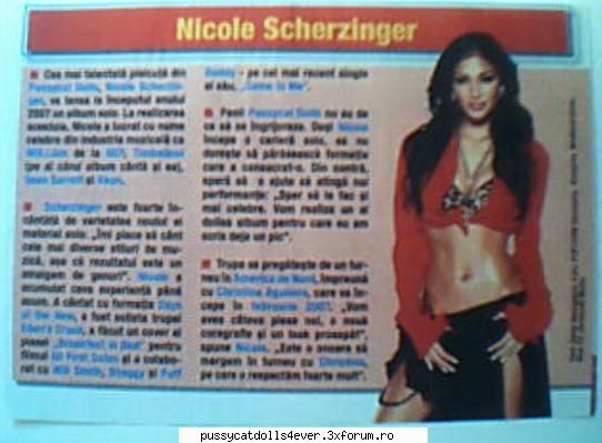 Proiectul ei solo ! - o daaa.. in POPCORN (bill pe coperta) zice ca nu - Nicole Scherzinger